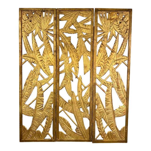 Rare Vintage Maison Jansen Giltwood Screen For Sale