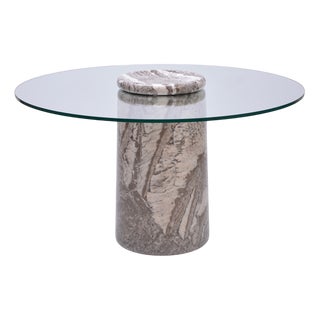 Large Italian Marble Dining Table Model Castore attributed to Angelo Mangiarotti, 1970s For Sale