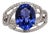 Statement 5.4Ct Tanzanite Ring With Natural Diamonds: Solid 14k Gold, 12x10mm, Size 6.75 For Sale
