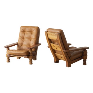 Vintage Lounge Chairs by Sven Larsson, 1970s, Set of 2 For Sale