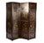 Spanish Painted and Parcel-Gilt Leather Four Panel Screen For Sale - Image 10 of 11
