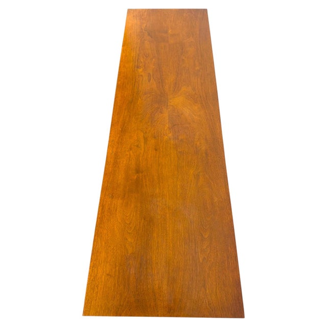 Brown Mid-Century Modern Nine-Drawer Dresser or Credenza With Diamond Faceted Drawers. For Sale - Image 8 of 8