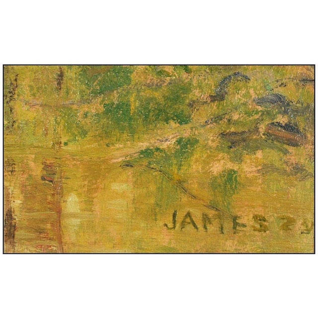 Impressionist 1920s Fall Reflections, John Wells James For Sale - Image 3 of 4