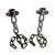 Hollywood Regency Mid 20th century Illusionistic Brutalist Chain Link Candlesticks - A Pair For Sale - Image 4 of 10