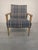 Blue Vintage Teak Lounge Chair, 1960s For Sale - Image 8 of 9