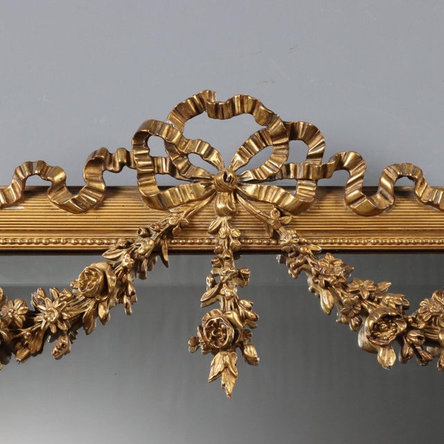 Freestanding Mirror in Gold-Plated Wood For Sale - Image 4 of 11