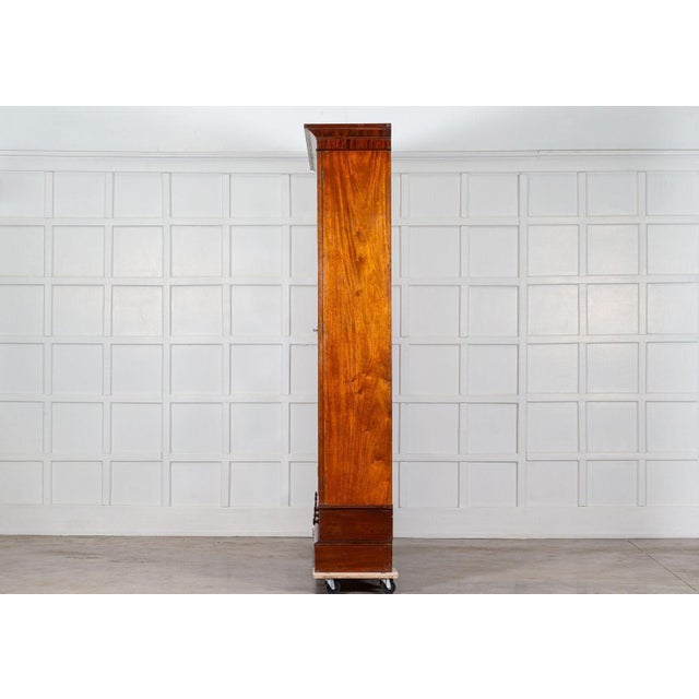 Wood Antique English Glazed Mahogany Vitrine Cabinet, 1890 For Sale - Image 7 of 18