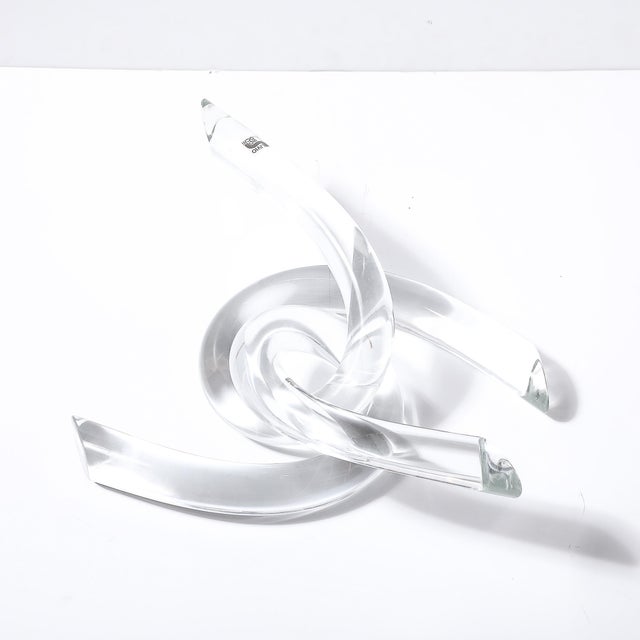 Mid-Century Organic Interlocking Sculpture in Hand-Blown Murano Glass by Seguso For Sale - Image 11 of 16