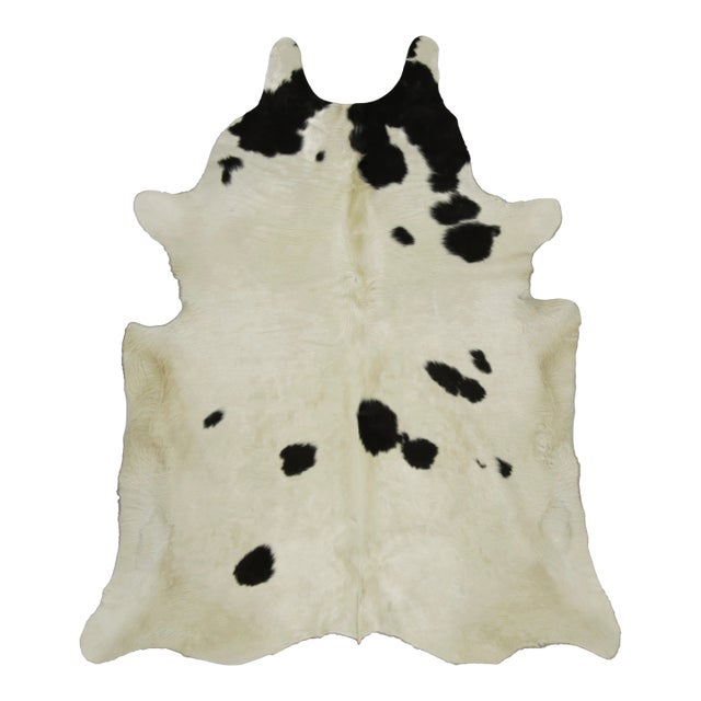 Rug & Kilim’s Contemporary Cowhide Rug in Bold Black & White For Sale