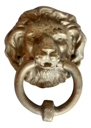 Vintage Door Knocker with Lion Head, 1950s