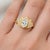 Gold Lotus Gold Ring With Moissanite Silver, Gold, Size 6 For Sale - Image 8 of 11