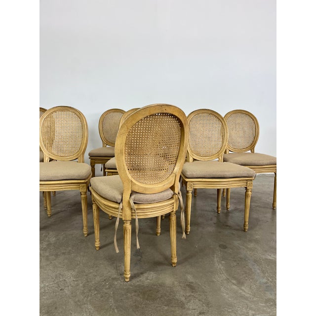 Vintage French Louis XVI Dining Chairs – Set of 8 For Sale In New York - Image 6 of 6