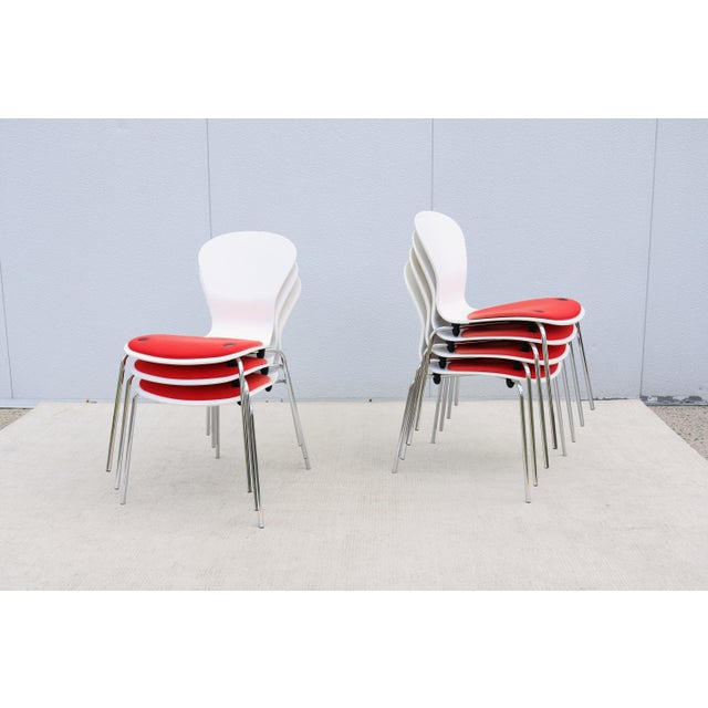 Modern Ross Lovegrove for Knoll Sprite Armless Stacking Dining Chairs, Set of 12 For Sale - Image 18 of 18