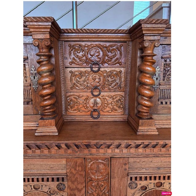 1900 - 1909 Dutch Hand-Carved Cabinet, 1900s For Sale - Image 5 of 6