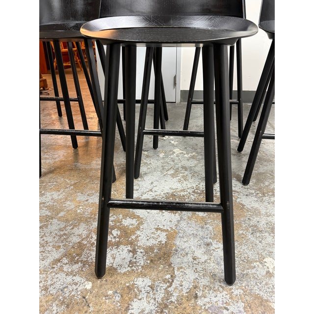 Black Stefan Diez for E15 Jean Bar Stools, Set of Eight For Sale - Image 8 of 12