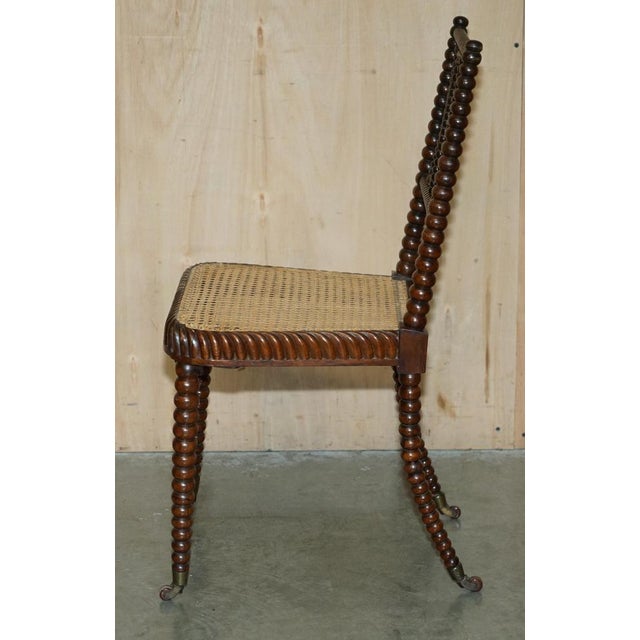 Antique Regency Hardwood Bobbin Turned Chair, 1810 For Sale - Image 16 of 18