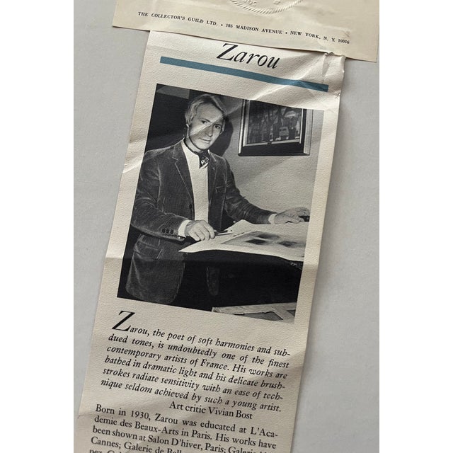 Vintage French Landscape Lithograph Bulls on the Water For Sale - Image 10 of 10