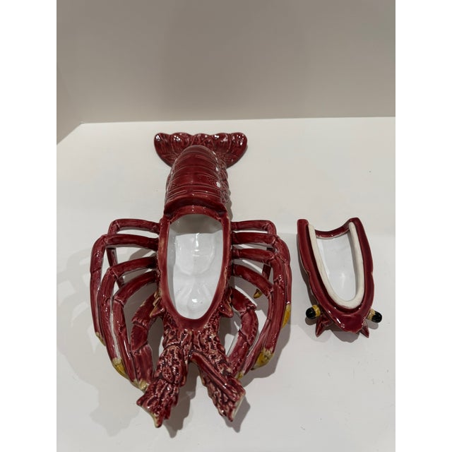 Vintage Majolica-Style Sea Creature Tureens – Crab and Lobster Ceramic Sculptures - Set of Four For Sale - Image 15 of 18