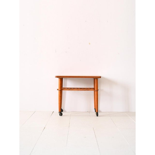 Teak Table with Wheels, 1960s For Sale - Image 3 of 11