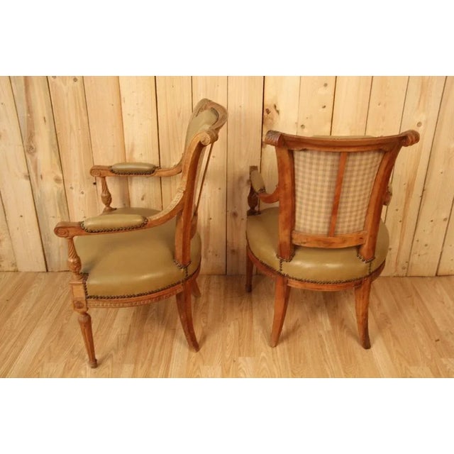 Set of Vintage 18th Century Louis XVI Armchairs For Sale - Image 5 of 11