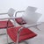 Air Jr Luxy Waiting Chairs in Gray and Burgundy Chrome Legs, Italy, Set of 3 For Sale - Image 3 of 18