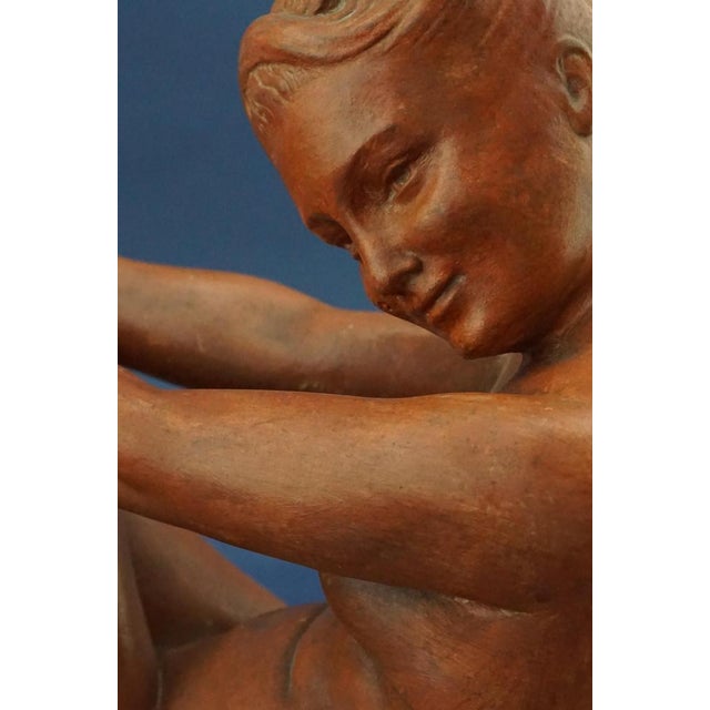 Lucien Charles Edouard Alliot, Art Nouveau Female Nude, Early 1900s, Terracotta For Sale - Image 16 of 18