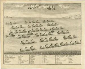 F. Valentijn, Illustration of the Hongi/Coracora Fleet, 1726, Print
