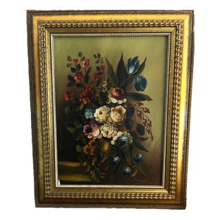 Fracassi, Floral Still Life, 1970s, Oil on Canvas, Framed For Sale