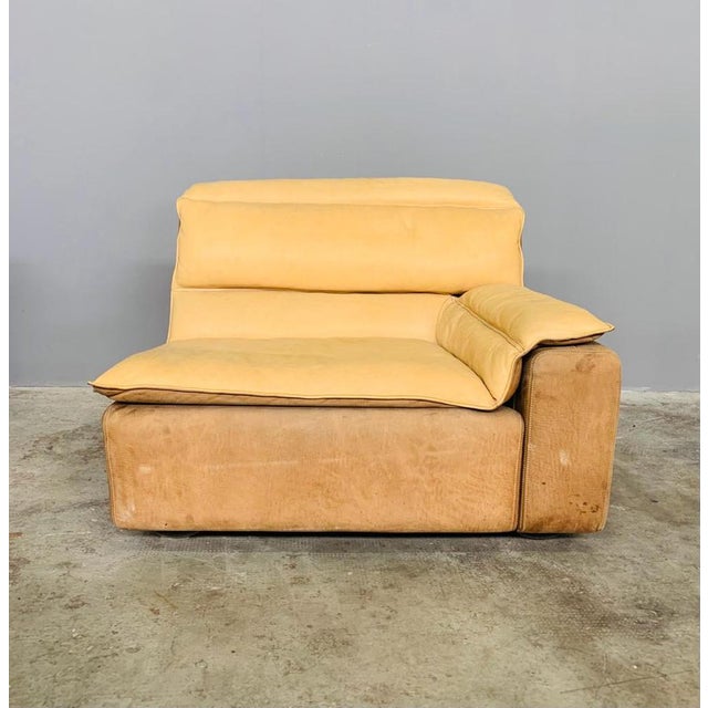 Bogo Sofa in Leather and Suede by Carlo Bartoli for Rossi Di Albizzate, 1970, Set of 5 For Sale - Image 17 of 18
