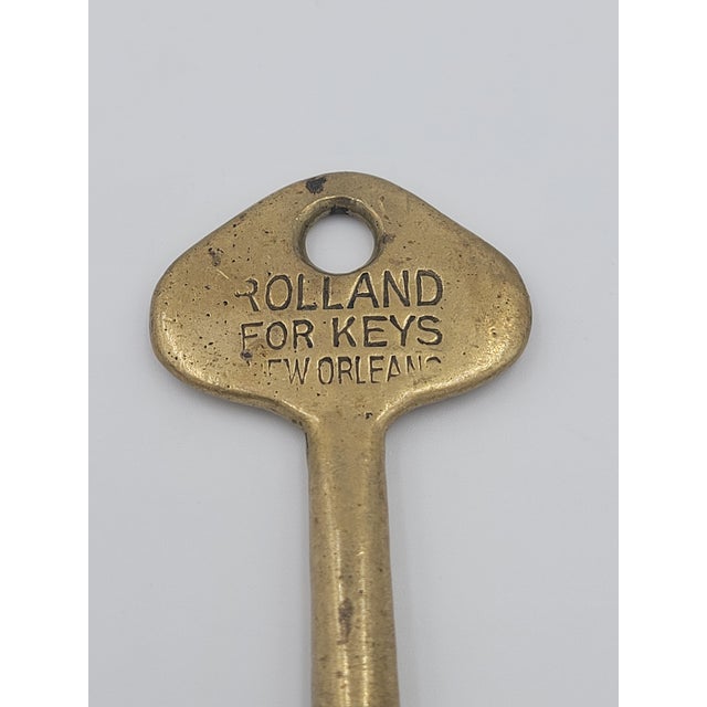 Antique Rolland for Keys New Orleans Brass Barrel Key – Early 20th Century For Sale - Image 11 of 12