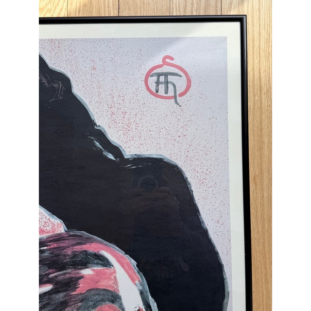 1980s Two Cats Framed Art Poster Museum of Fine Arts For Sale - Image 9 of 11