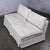 Off-white Late 20th Century MCM to Modern Slipper Style Loveseat or Armless Sofa Off White Textured Stripe Upholstery For Sale - Image 8 of 18