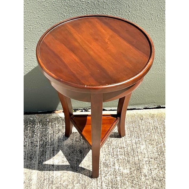 Mid-Century Modern Vintage Sarreid Mahogany Drinks Table For Sale - Image 3 of 12