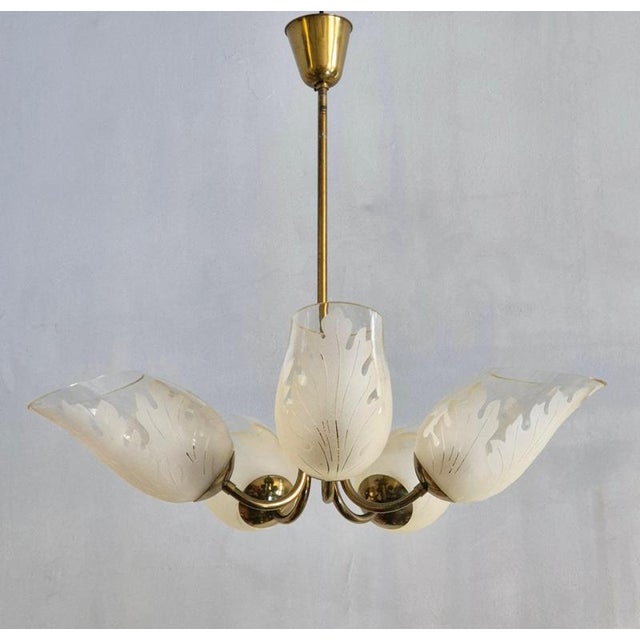 Swedish Modern Pendant attributed to Carl Erik Bodén for Glössner, Mid-1900s For Sale - Image 4 of 8