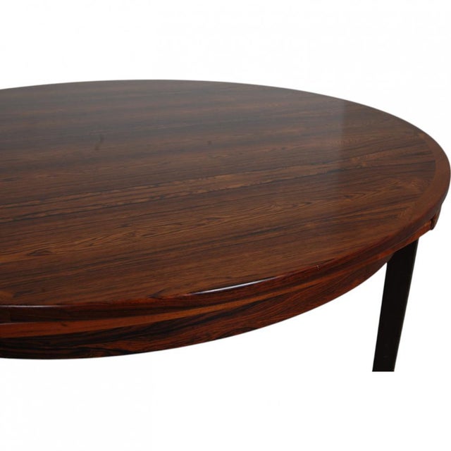 Circular Flip-Flap Dining Table of Rosewood from Dyrlund, 1960s For Sale - Image 3 of 18