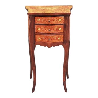 French Louis XV Style Inlaid Rosewood Nightstand For Sale