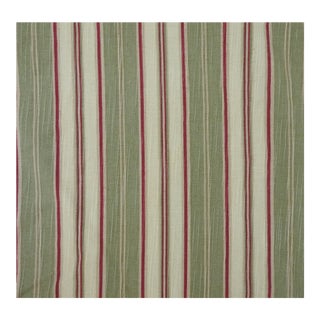 Olive, Khaki & Wine Striped Richloom Drapery Weight Fabric- 20 Yards For Sale