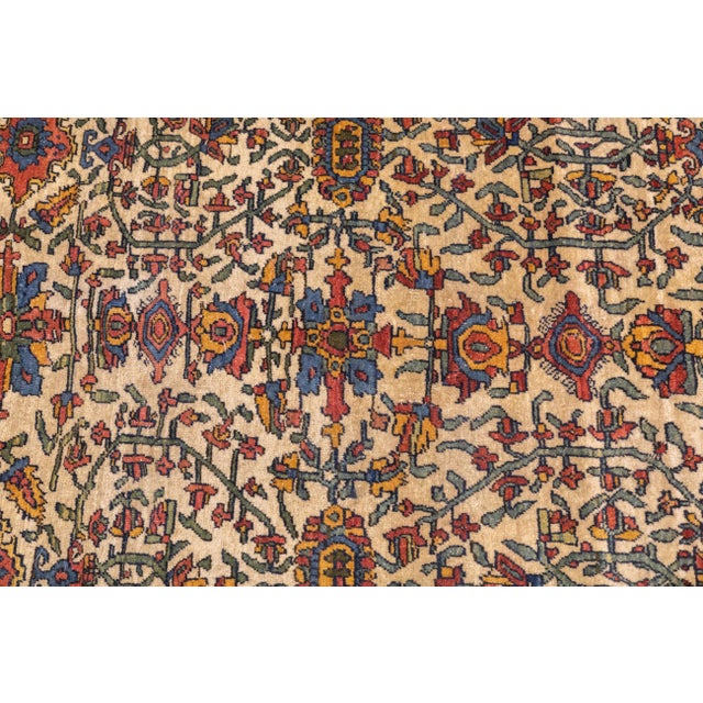 Textile Antique Persian Farahan Sarouk Rug 4'2'' X 6'6'' For Sale - Image 7 of 9