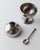 Late 20th Century Vintage Sugar Bowl Set in Stainless Steel and Brass, 1980s, Set of 2 For Sale - Image 5 of 12