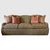 A beautiful roll arm sofa from luxury furniture maker A. Rudin. Upholstered in a striking fabric with embroidered sage...