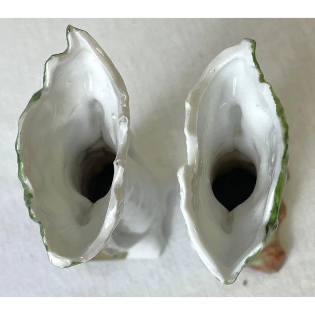 Whimsical pair of Roycroft Porcelain style miniature briar patch vases from the early 1900's. They are hand painted and...