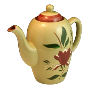 Mid 20th Century Mid Century Stangl Pottery Magnolia Pattern Large Coffee Pot Server With Lid