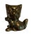 Brass Mid Century Brass Cat With Bow Figurine For Sale - Image 8 of 8