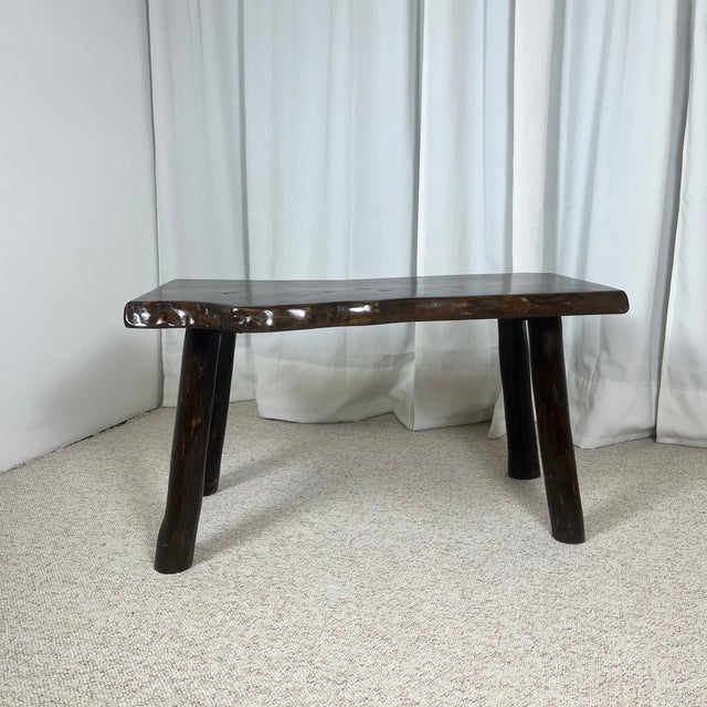 Rustic Wabi-Sabi Coffee Table in Wood, 1970s For Sale - Image 9 of 18