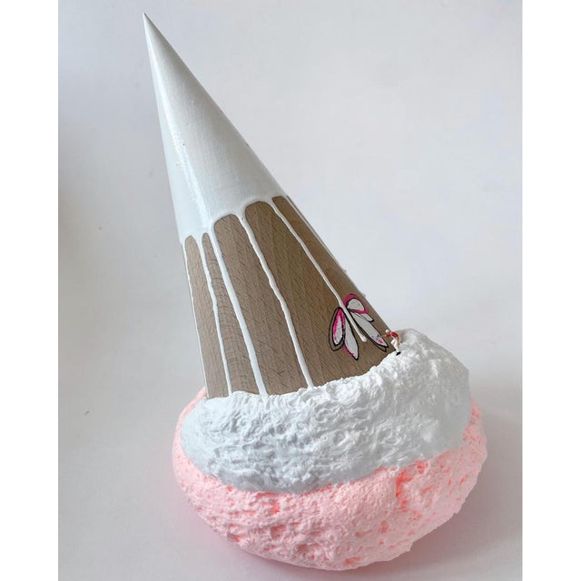 SWEETNESS is a contemporary pop sculpture by Vera Vizzi combining foam clay, enamel, acrylic markers and fir wood into a...
