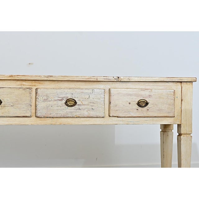 Wood Swedish 19th Century Painted Server with Five Drawers For Sale - Image 7 of 12