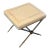 Jonathan Adler Rider X-Bench in White and Polished Nickel For Sale