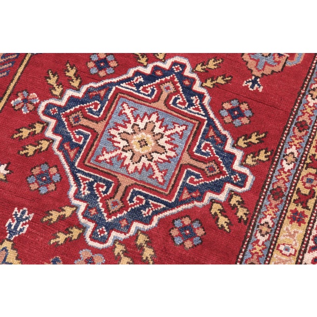 Southwestern Kazak Red/Beige Wool Rug - 5'8''x7'9'' For Sale - Image 4 of 10