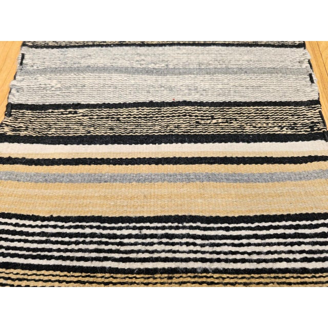 Vintage Native American Navajo Rug, Banded Stripes Pattern, Southwest Tribal Art, 2x3 For Sale - Image 13 of 15