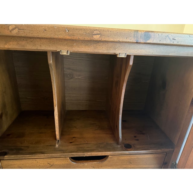 Brown Vintage Young Hinkle "Ship Ahoy" Wood Armoire/Gentleman's Chest For Sale - Image 8 of 8